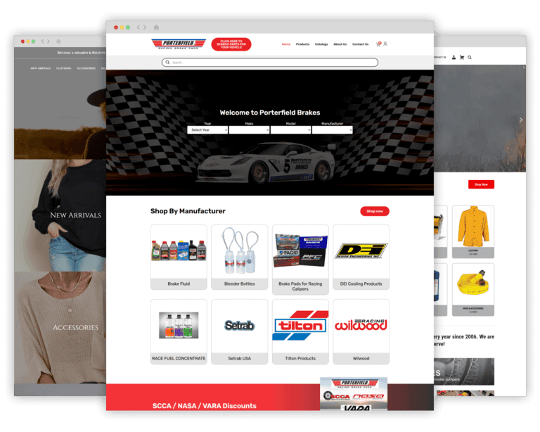 Ecommerce website design for online retailers with secure checkout and mobile-optimized shopping experience.
