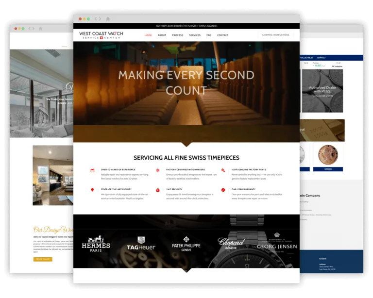 Local business and service website designs built to support visibility, customer trust, and lead generation.