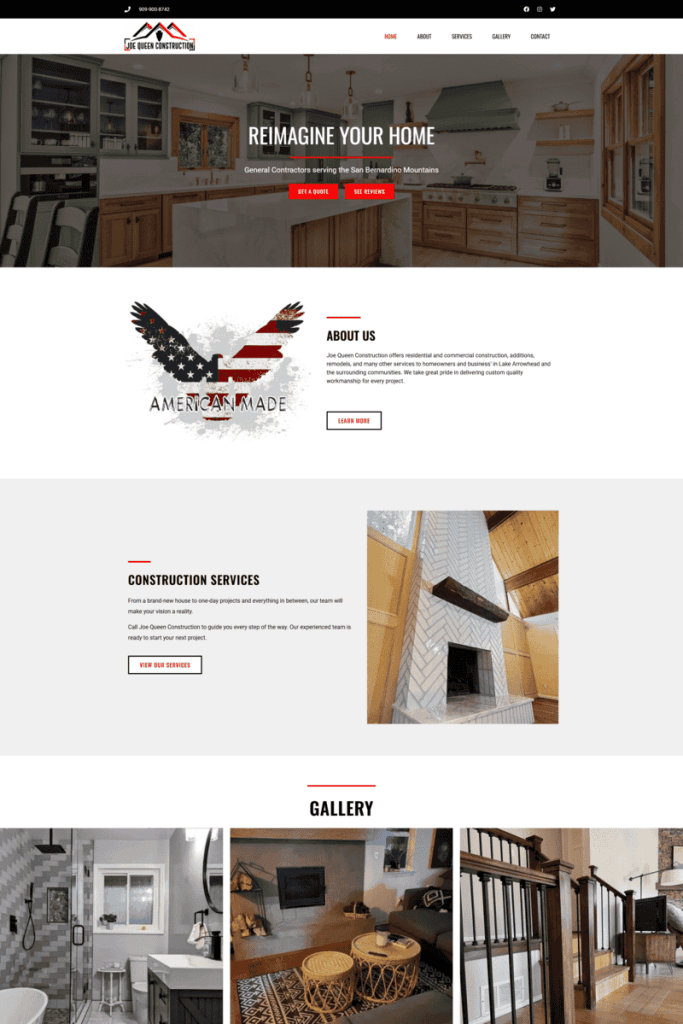 Lake Arrowhead construction company in San Bernardino County.