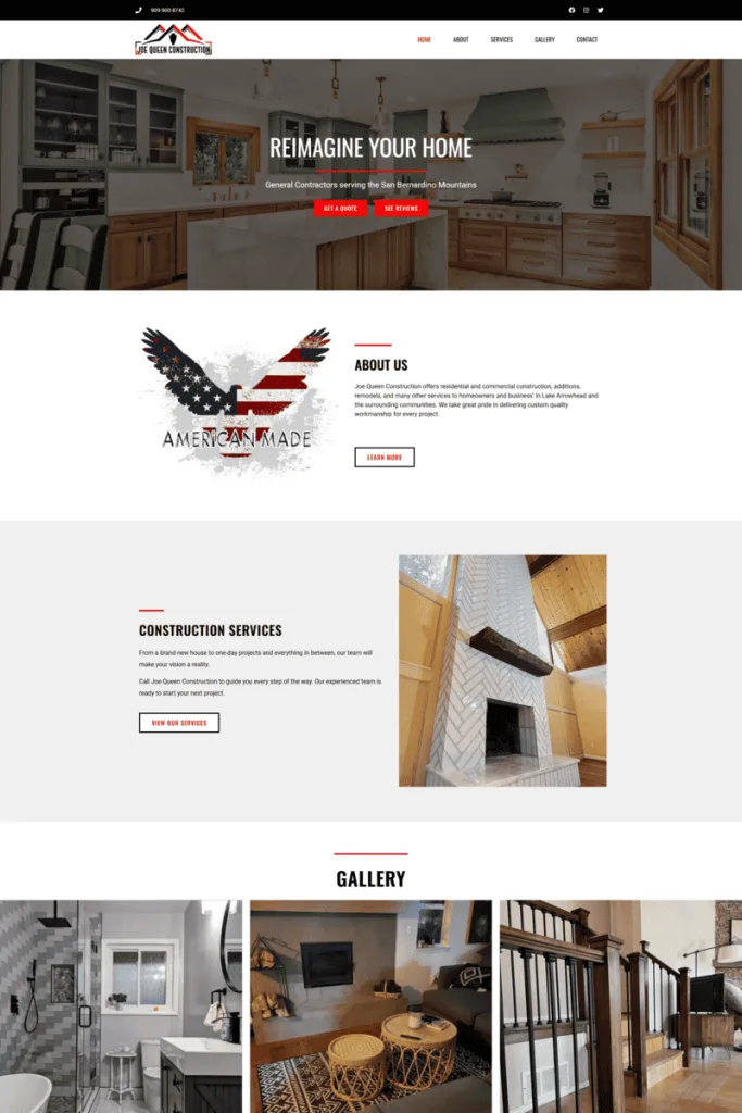 Lake Arrowhead construction company in San Bernardino County.