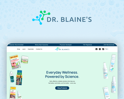 Wellness ecommerce website