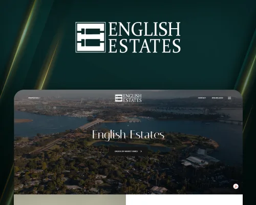 Real Estate website design for English Estates in San Diego