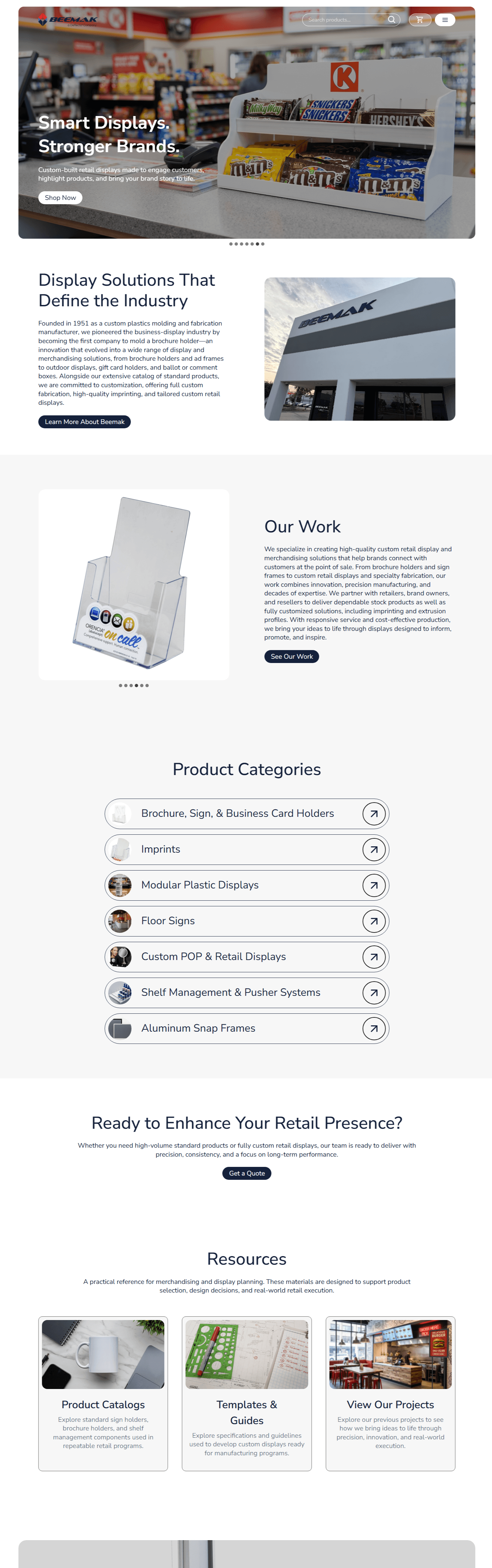 Beemak Plastics custom WordPress and WooCommerce website design by OC Websites